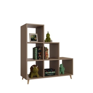 Regał skandynawski schodkowy cappuccino - 3.jpg