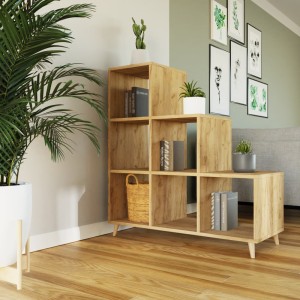 Regał skandynawski schodkowy dąb złoty (1).jpg