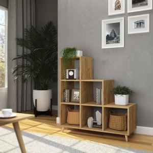 Regał skandynawski schodkowy dąb złoty (5).jpg