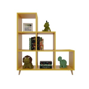 Regał skandynawski schodkowy żółty (4).jpg