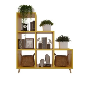 Regał skandynawski schodkowy żółty (7).jpg