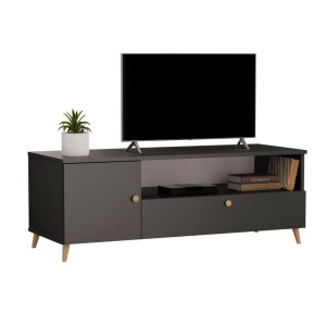 Szafka RTV czarna - Kolekcja Scandi