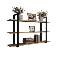 Półka potrójna metalowa cappuccino loftowa