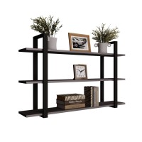 Półka potrójna metalowa grafit loftowa