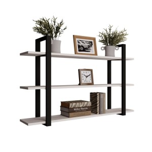 Półka potrójna metalowa sosna loftowa