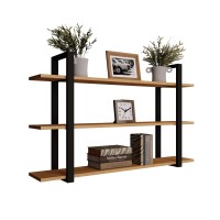 Półka potrójna metalowa buk loftowa