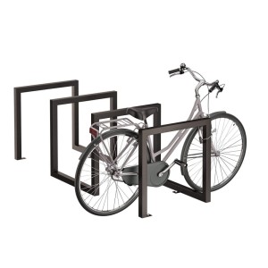 Metalowy stojak na rower spiralny czarny