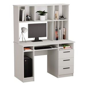 Biurko szkolne z nadstwką szare - Jan .jpg