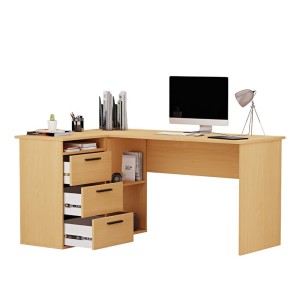 Biurko szkolne narożne Aga - Buk