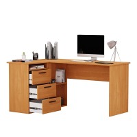 Biurko szkolne narożne Aga - Olcha