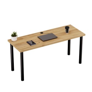 Biurko komputerowe iron dąb złoty-.jpg