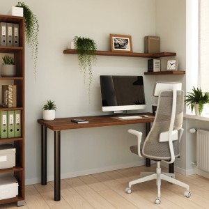 Biurko komputerowe Iron - orzech .jpg