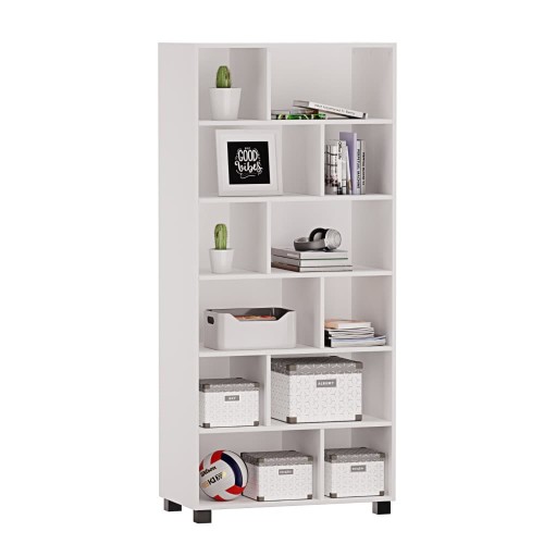 Regał z półkami Marek biały yrke.jpg