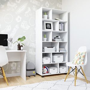 Regał z półkami Marek biały-.jpg