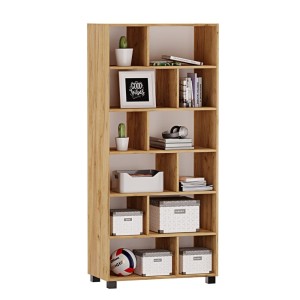 Regał z pólkami Marek dąb złoty yrke.jpg