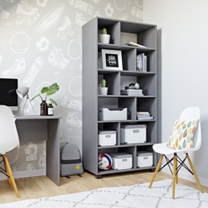 Regał z pólkami Marek-grafit-.jpg