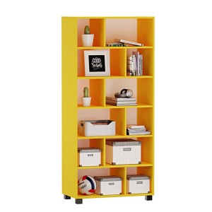 Regał z półkami Marek - Żółty