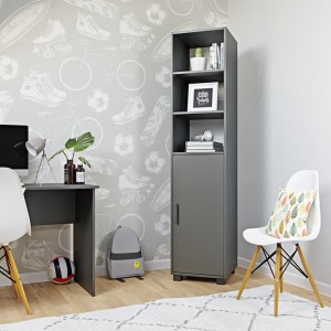 Regał z drzwiczkami czarny- Yrke.jpg