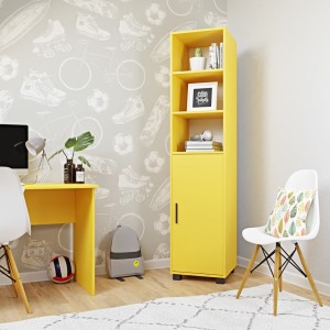 Regał z drzwiczkami żółty- .jpg