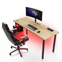 Biurko gamingowe - Dąb złoty