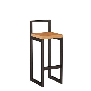 Metalowy Hoker loft z oparciem - Olcha