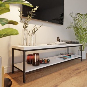 Stolik rtv loft biały - salon.jpg