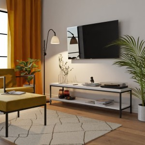 Stolik rtv loft biały w salnie.jpg