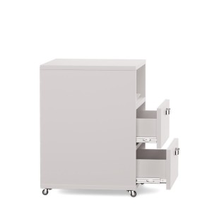 Kontenerek biały dwie szuflady plus półka na górze YRKE.jpg