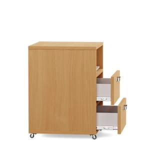 Kontenerek buk dwie szuflady i pólka - bok.jpg