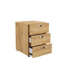 Kontenerek pod biurko - Dąb złoty