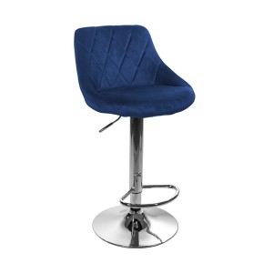 Hoker obrotowy - aksamit niebieski - czarna podstwa yrke.jpg