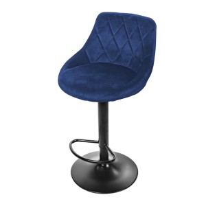 Hoker obrotowy - aksamit yrke niebieski front - podstawa czarna.jpg