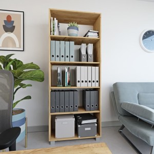 Regał podwójny biurowy dąb -złoty yrke.jpg