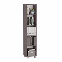 Regał biurowy na segregatory - Grafit