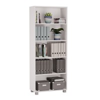 Regał biurowy podwójny - Biały