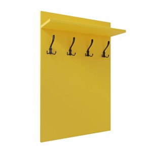 Wieszak ścienny pionowy - Żółty - Na ubrania