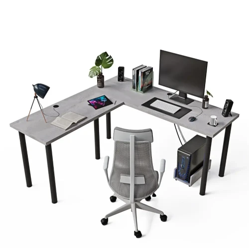 Biurko narożne lewe - beton.webp