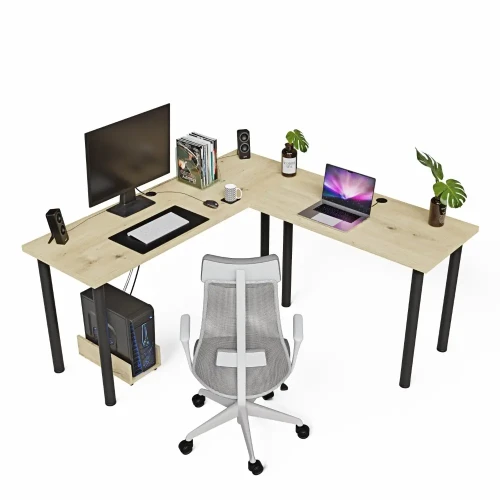 Biurko narożne prawe - dąb artisan.webp