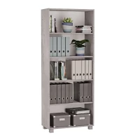 Regał biurowy podwójny - Beton