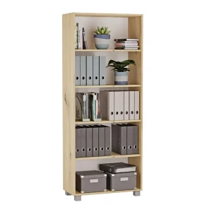 Regał biurowy podwójny - Dąb artisan