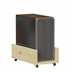 Podstawka pod komputer na kółkach - dąb artisan - .webp