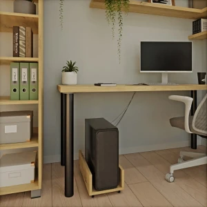 Podstawka pod komputer na kółkach - dąb artisan .webp