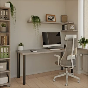 Biurko komputerowe -iron beton.webp