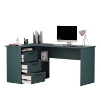 Biurko szkolne narożne Aga - Zielone