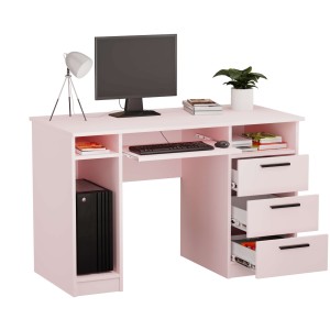 Biurko szkolne Jan - Różowe