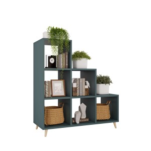 Regał skandynawski schodkowy zielony - Kolekcja Scandi