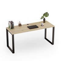 Biurko z metalowymi nogami - Dąb artisan