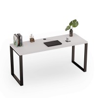 Biurko z metalowymi nogami - Białe