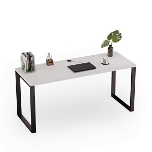 Biurko z metalowymi nogami - Białe