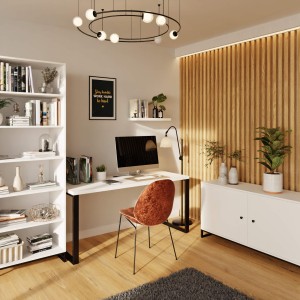 Biurko z metalowymi nogami - Białe (7).jpg